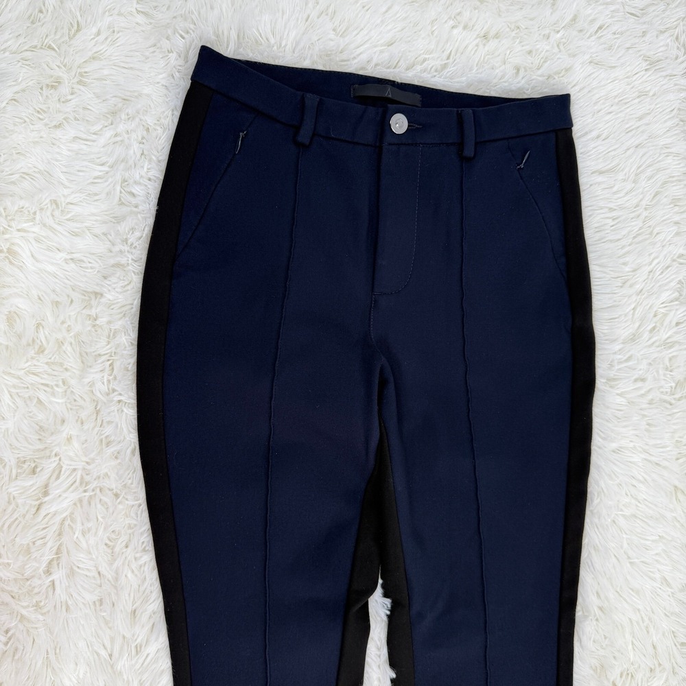 MAC Jeans Contrast Luxury Pants Colorblock Trousers‎ Black Blue Size 34 GER XS - Picture 4 of 14